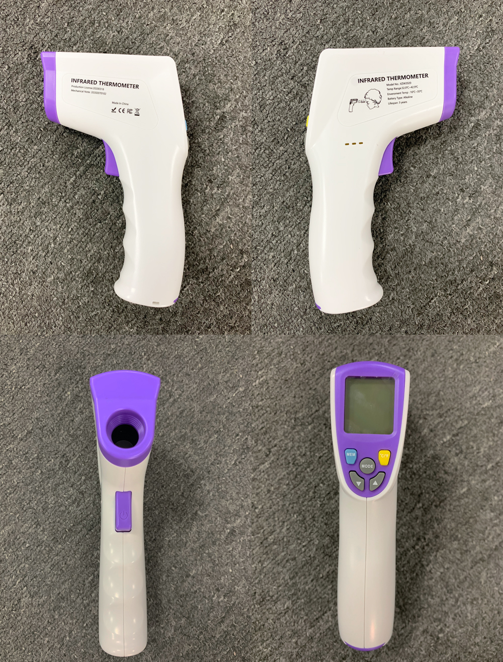 Medical No Touch Infrared Thermometer Thermal Temperature Gun CE RoHS FCC Approved