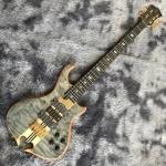 Custom Alem Style Mark King 5 Omega Cut Bottom Shape Neck Through Body Flamed