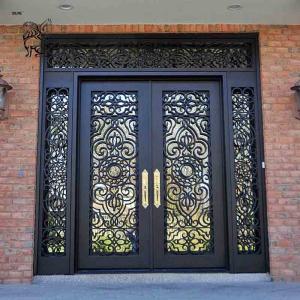 Wholesale Casting Iron Double Door Anti-theft Entrance Doors Square House Safety Gate Modern Large from china suppliers