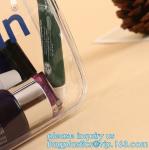 Soft PVC EVA Clear Plastic Vinyl Cosmetic Packaging Bag with Zipper, makeup