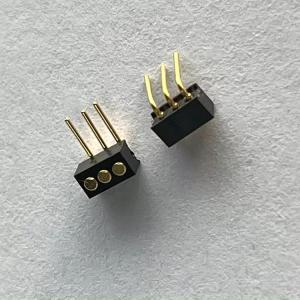 Wholesale 1.27mm 3pin Right Angle Dip Type Brass Spring Loaded Magnetic Pogo Pin Connector from china suppliers