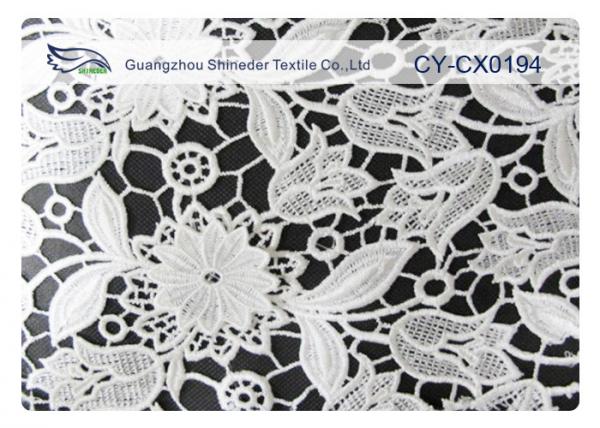 Quality Custom Printed White Embroidered Wedding Dress Lace Fabric for Lingerie for sale