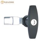 Metal Cabinet Door Handle Locks , T Handle Door Lock Nano Painting Finishing