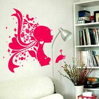 Nontoxic Attractive Wall Flower Stickers HB-126, /Decal Wall Stickers