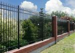 ISO9001 Steel Tubular Fencing , 2.1x2.4m 3 Rail Steel Fence