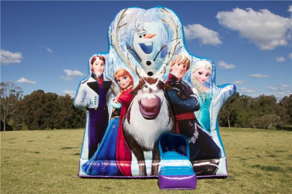 Indoor Or Outdoor Inflatable Bouncer , Frozen Team Kids Jumping Castle With PVC