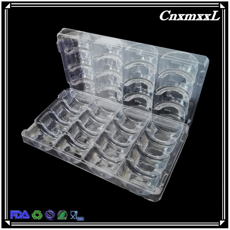 6 blister tray clear macaron plastic packaging container boxes & reusable macaron trays with 0.55 mm clear food grade PET