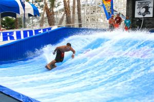 China Attraction Flowrider Water Ride , Waterproof Single Rider Wave Skid Board on sale