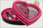 Heart Shaped Screen Printing Cosmetic Gift Packaging Box With PVC Windows