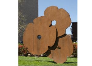 Wholesale Welding Garden Usage Flower Sculpture , Rose Sculpture Custom Shape from china suppliers