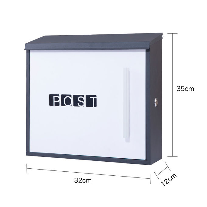 Garden Residential Wall Mounted Letterbox Galvanized Steel Mailbox
