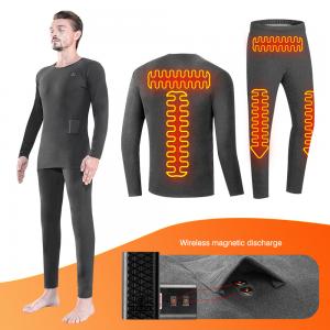 Wholesale Winter Electric Heated Underwear Set Fleece Thermal Tops Pants Ski Heating Body Suit from china suppliers