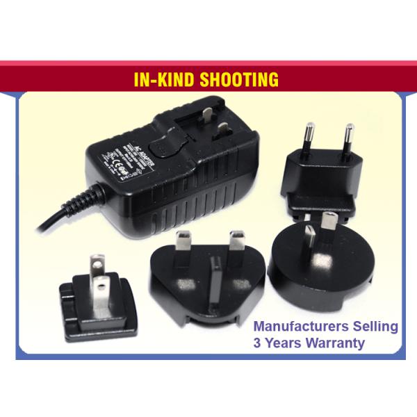 Wall Mount Interchangeable Plug Power Adapter Long Using Life TUV Certified