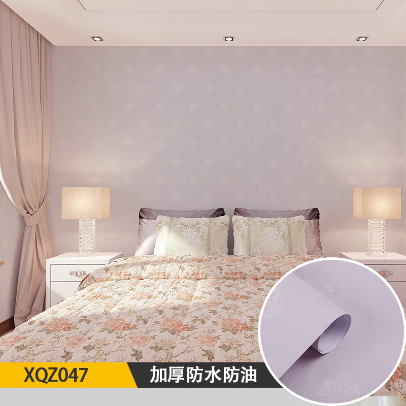 Self Adhesive Modern Floral Wall Cloth for Kids Bedroom Waterproof Cartoon Style Wallpaper Mural Children's Room Entry