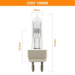 230v 1000w Single Ended Halogen Light Bulb Film Studio Lighting Movie Projector