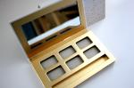 Matte Gold Empty Eyeshadow Palette Metalized Paper Customized With Brush