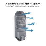 Smart Mains-Powered LED Street Light, Aluminum Alloy Body, IP65 Waterproof,