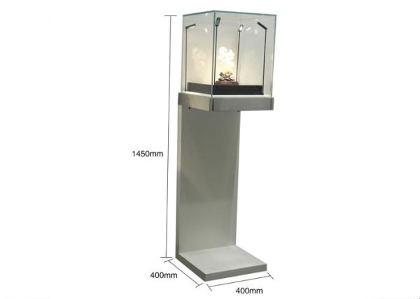 Museum Custom Glass Display Cases / Pedestal Display Stand Pre - assembled