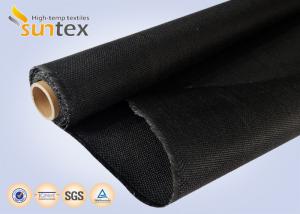 China Black Fire Retardant Blanket Glass Fiber Roll Compenstor Cloth 1.2mm Thermal Insulation Roll on sale