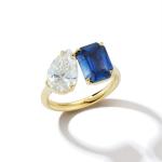 Custom Women Girls Jewelry Adjustable Open Rings with Big Stones in 925 Sterling