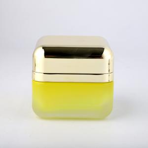 Wholesale Yellow Matte 50g Frosted Glass Jar Personal Care Empty Container from china suppliers