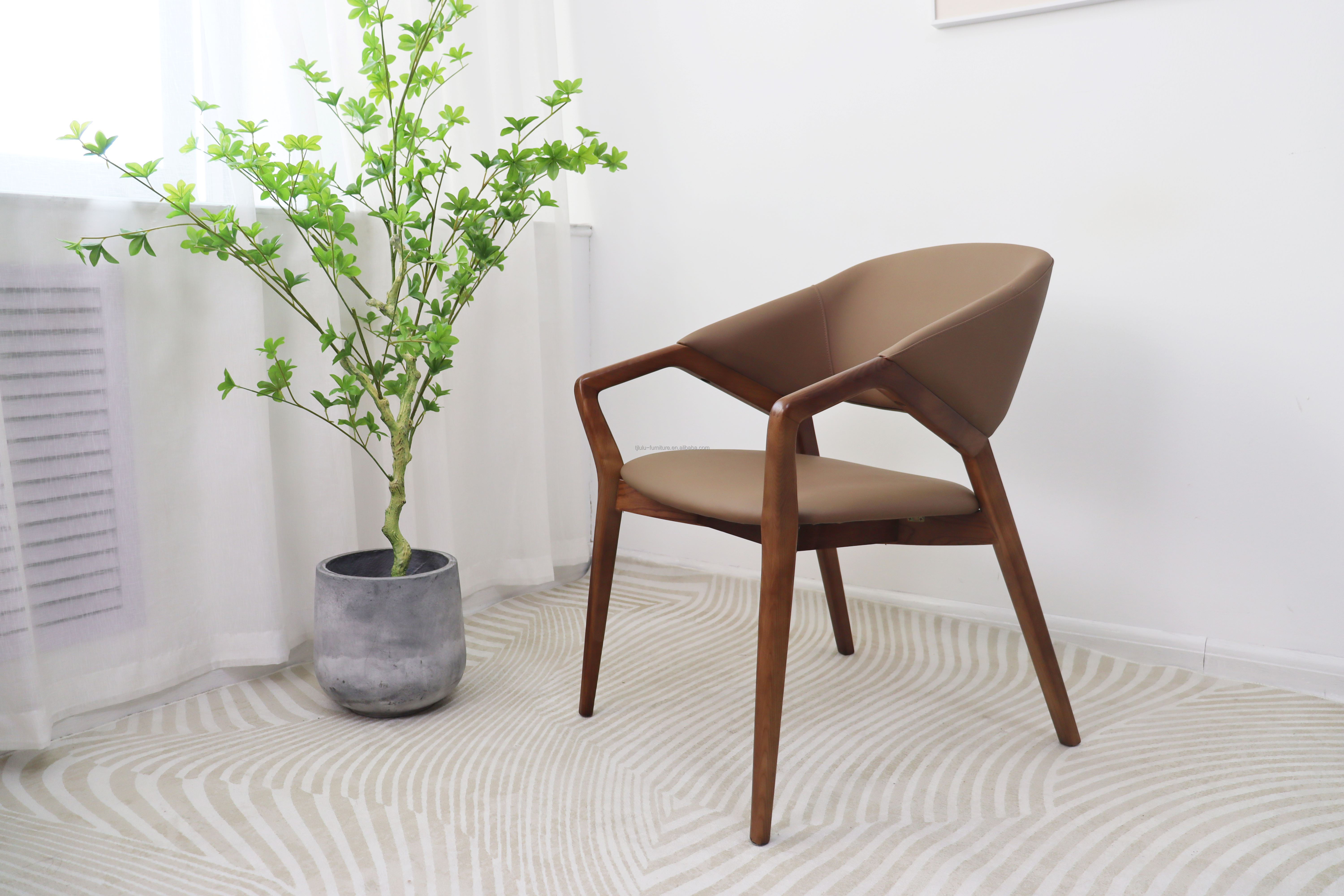Modern Dining Room Chair Nordic Style Solid Wooden Chairs for Restaurant W58*D61*H80CM Mail Packing Y