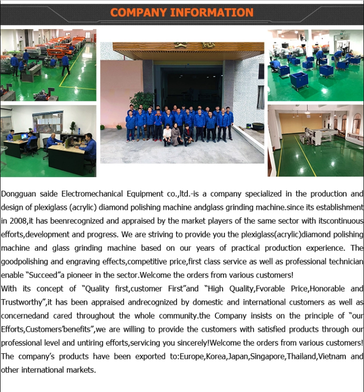 Anti-droplet Separator Hot Quality SAIDE Automatic 90 Degree And Angle 1350A 1350B Diamond Acrylic Edge Polishing Machine