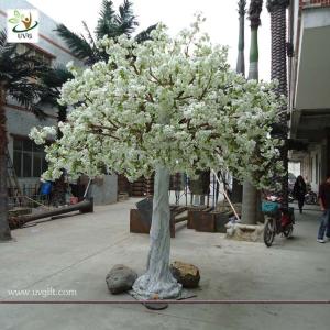 Wholesale UVG home landsacping high simulation white cherry flower artificial tree for weddings CHR012 from china suppliers
