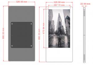 China TF/USB Storage Wall Mounted Digital Signage LCD Advertising Player AC100V-240V on sale