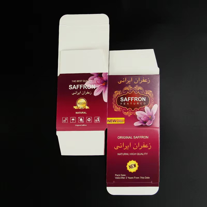 Saffron Fancy Packaging Box And Bottle Decorative Gift Single Bottle Reusable