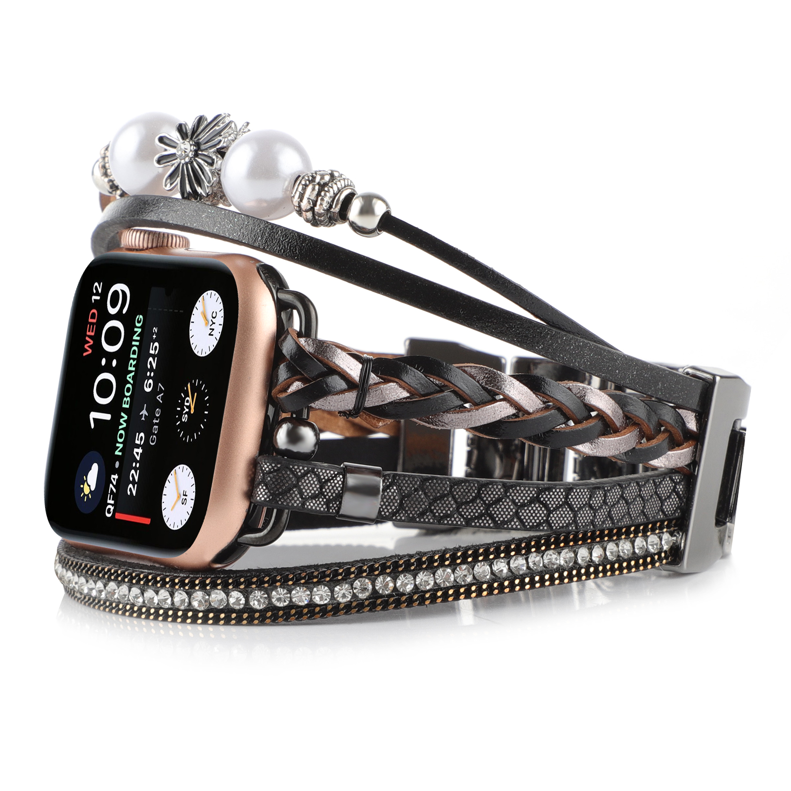 DHL.UPS.FEDEX.EMS Trendy Zou Chrysanthemum Decorative Smart Watch Band