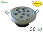 Aluminum and lens 9W 120mm warm white dimmable LED downlights for exhibition