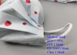 Single Use 3 Ply Toddler Face Mask , 4 Folder Face Masks For Children'S Skin