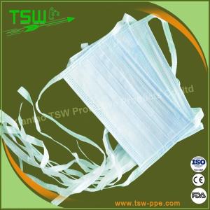 Wholesale Antibacterial Type IIR 99% BFE Surgical Face Mask With Ties from china suppliers