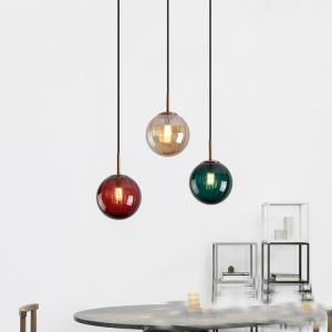 Wholesale Glass Ball Modern Pendant Light Duplex Villa Art Creative Minimalist Stair Chandelier from china suppliers