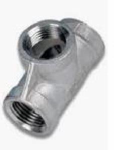 High Pressure Forged Carbon Steel / Stainless Steel Threaded Fittings Tee 3000