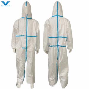 Wholesale En14126 Standard Heat Sealed Tape Seam Disposable Microporous Coverall VPT634 Model NO from china suppliers