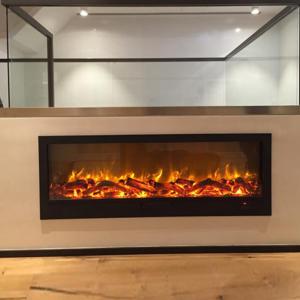 Wholesale 70'' 180cm Realistic LED 3D Flame Charcoal Effect Built-in Electric Fireplace Indoor from china suppliers