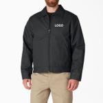 Heavy Work Warm Down Jacket Hand Pockets Zip Up Front Durable Cotton Workwear