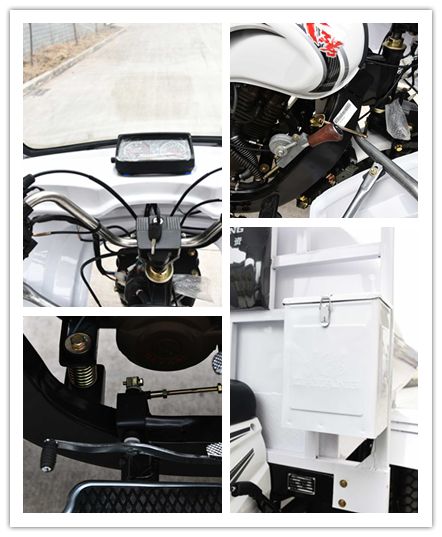 300CC Semi Cabin Water Tank Tricycles Tuk Tuk 3 Wheel Motorcycle Curb Weight ≥500kg