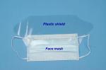 Non-woven Disposable Face Mask with plasitic eye shield,added protection for
