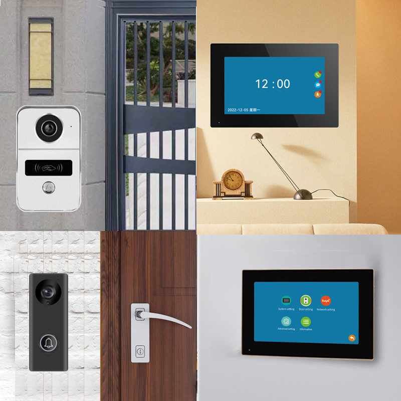 All Black WIFI Video Doorbell With 166° Wide Visual Angle SD Card Recording and Motion Detection