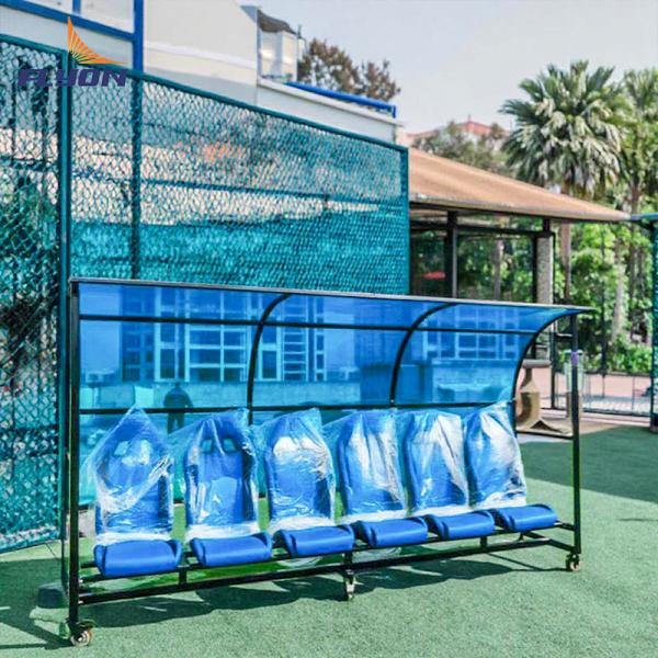 Portable Football Substitute Bench Shelter With Customizable Logo / Team Name