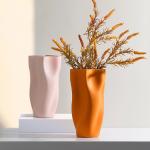 Contemporary Nordic Design Ceramic Paper Basket Vase for Home Wedding Decoration