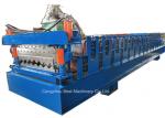 PLC Control Double Profile Roofing Sheet Roll Forming Machine 8-12m/Min Speed