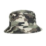China Round Brim 5 / 6 Panel Custom Bucket Hats / Camo Jungle Bucket Caps for sale