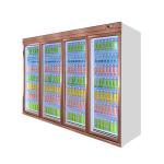 Beverage Cooler Glass Door Upright Showcase Freezer Supermarket Refrigerator