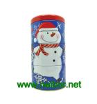 3-Section Woodgrain Gift Tin Storage Box Tea Canister