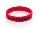 Wholesale red women adult debossed and ink filled breast cancer bracelets 202mm from china suppliers