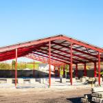 Single Steel Sheet Roofing Steel Frame Structure Flat Pack Container House